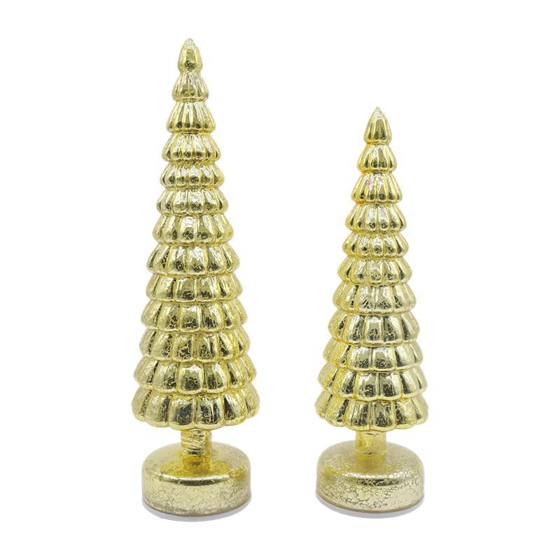 10 × 38 și 10 × 33 cm LED cu iluminare rotativă pentru pom de sticlă de Crăciun Ornamente de masă