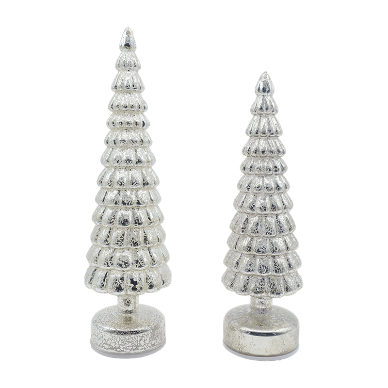 10 × 38 și 10 × 33 cm LED cu iluminare rotativă pentru pom de sticlă de Crăciun Ornamente de masă