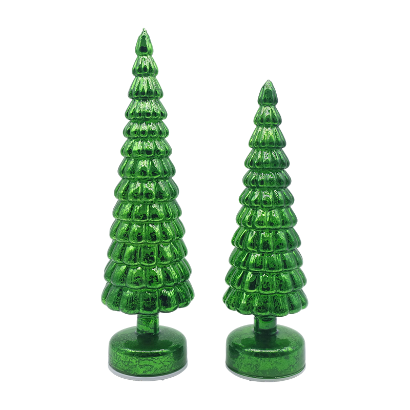 10 × 38 și 10 × 33 cm LED cu iluminare rotativă pentru pom de sticlă de Crăciun Ornamente de masă