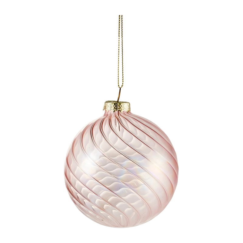 Minge de sticlă de Crăciun de 8 cm