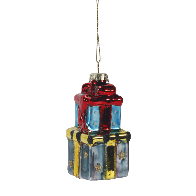 Ornament de sticlă de Crăciun (Set ciuperci/cutie cadou)
