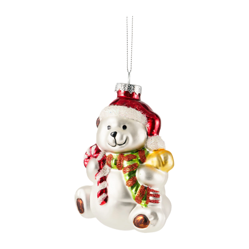 Ornamente de Crăciun din sticlă suflată pictate manual