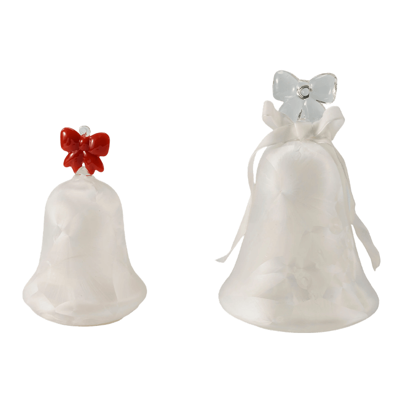 Figurină cu înger din sticlă cu mercur / Decor de clopot din sticlă mată/sclipici (cu LED)