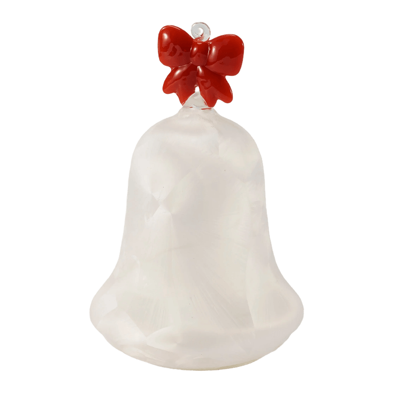 Figurină cu înger din sticlă cu mercur / Decor de clopot din sticlă mată/sclipici (cu LED)