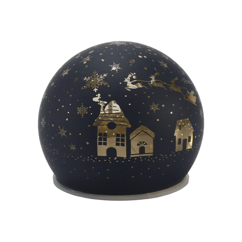 Glob de sticlă festiv (Iridiscent / Pom de Crăciun / Scenă de noapte / Stiluri de om de zăpadă)