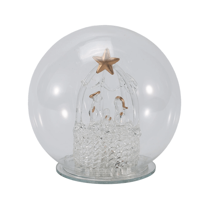 Cloșă de sticlă festivă și glob de lumină (înger / Naștere / Pom de Crăciun / Stiluri de pădure de căprioare)