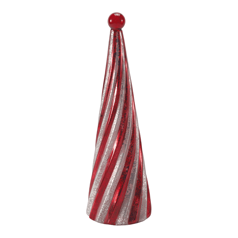 10*20 cm & 10*25 cm & 10*30 cm Vintage Mercur Glass Swirl Brad de Crăciun