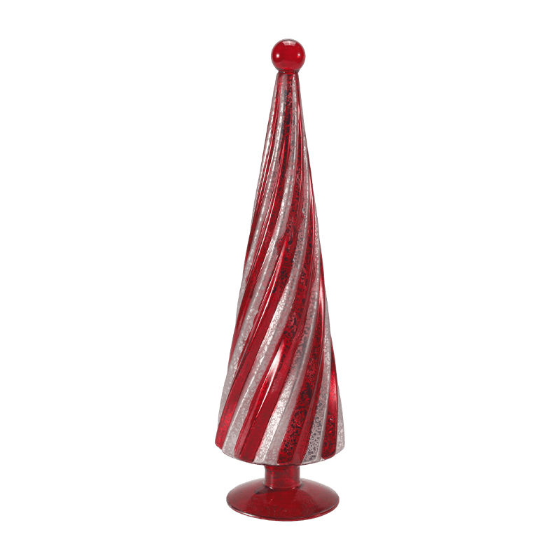 10*20 cm & 10*25 cm & 10*30 cm Vintage Mercur Glass Swirl Brad de Crăciun