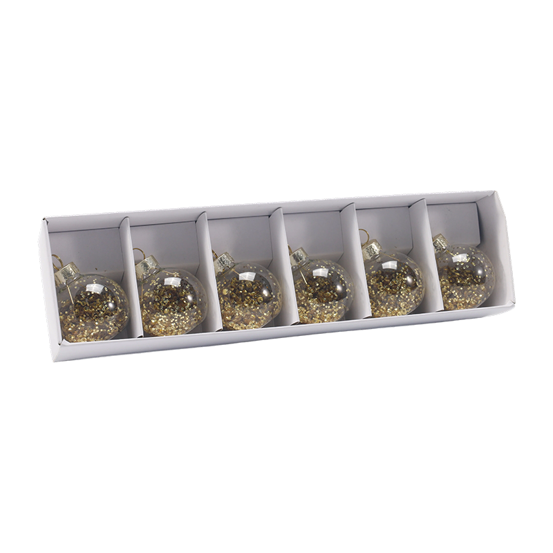 Set de ornamente de bile de Crăciun din sticlă premium