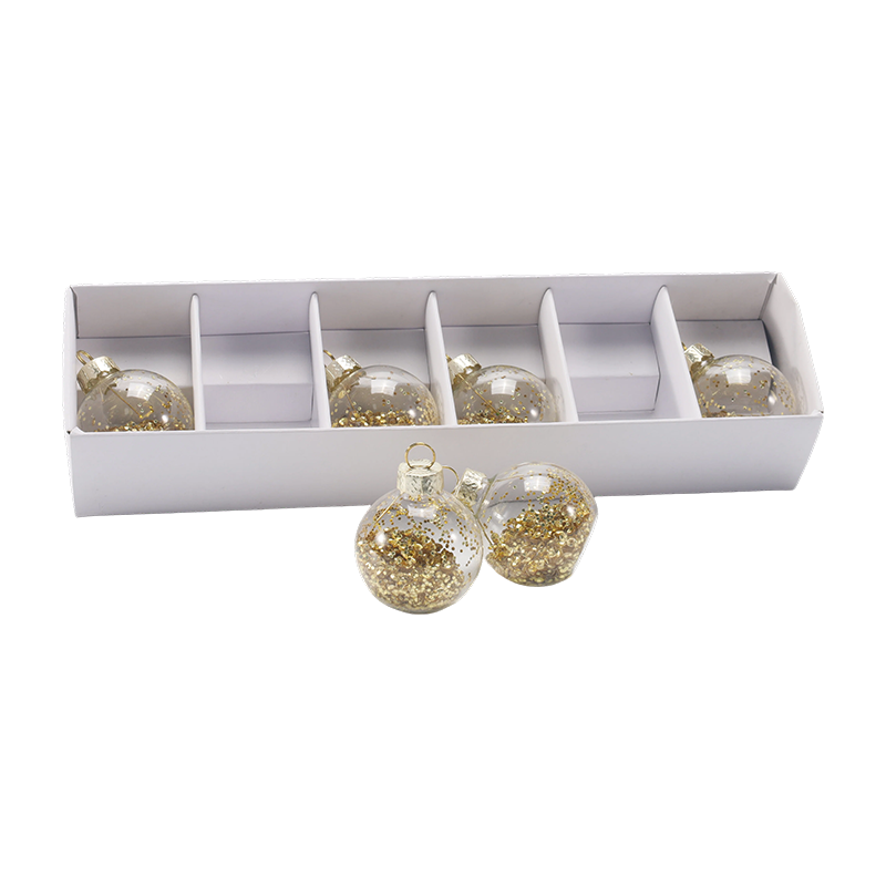 Set de ornamente de bile de Crăciun din sticlă premium