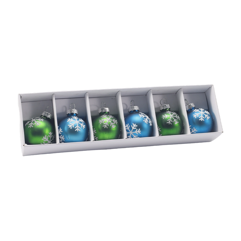 Set de ornamente de bile de Crăciun din sticlă premium