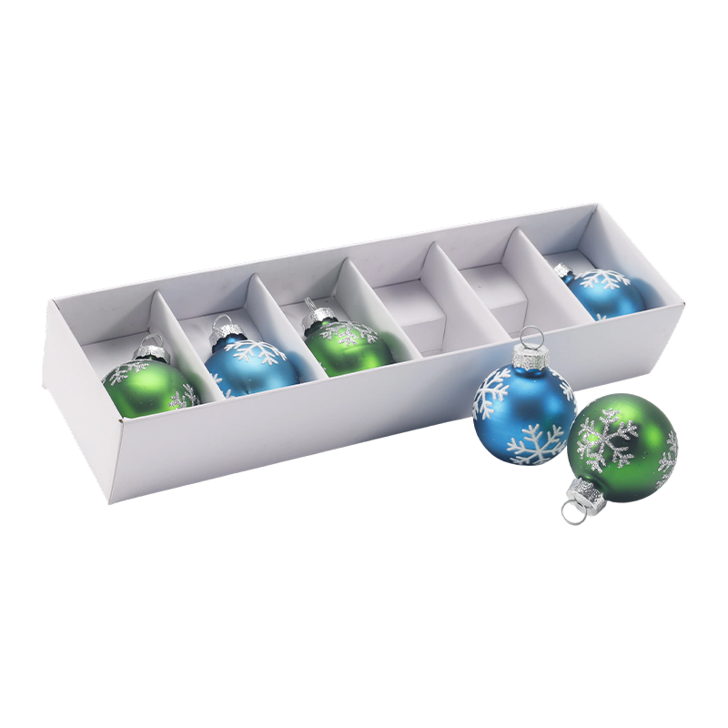Set de ornamente de bile de Crăciun din sticlă premium