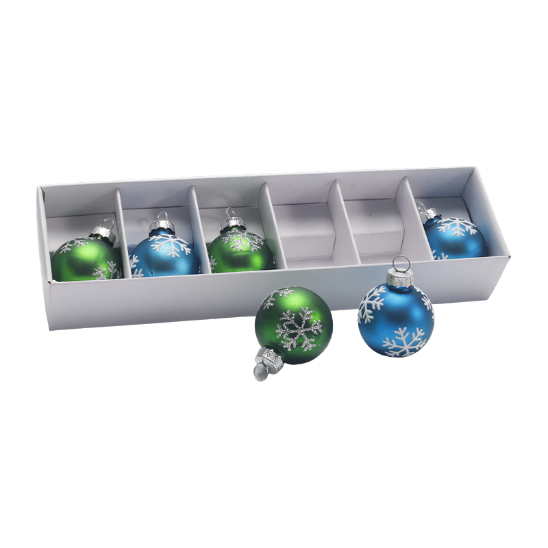 Set de ornamente de bile de Crăciun din sticlă premium
