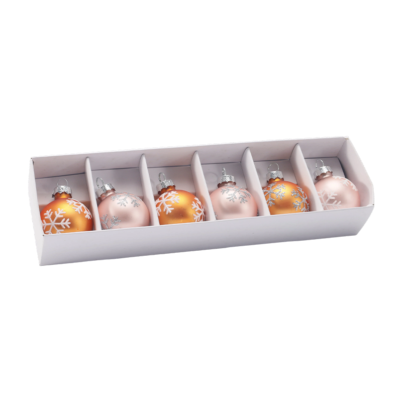 Set de ornamente de bile de Crăciun din sticlă premium
