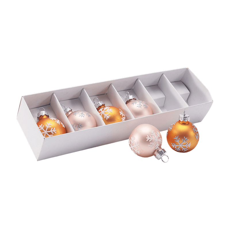 Set de ornamente de bile de Crăciun din sticlă premium