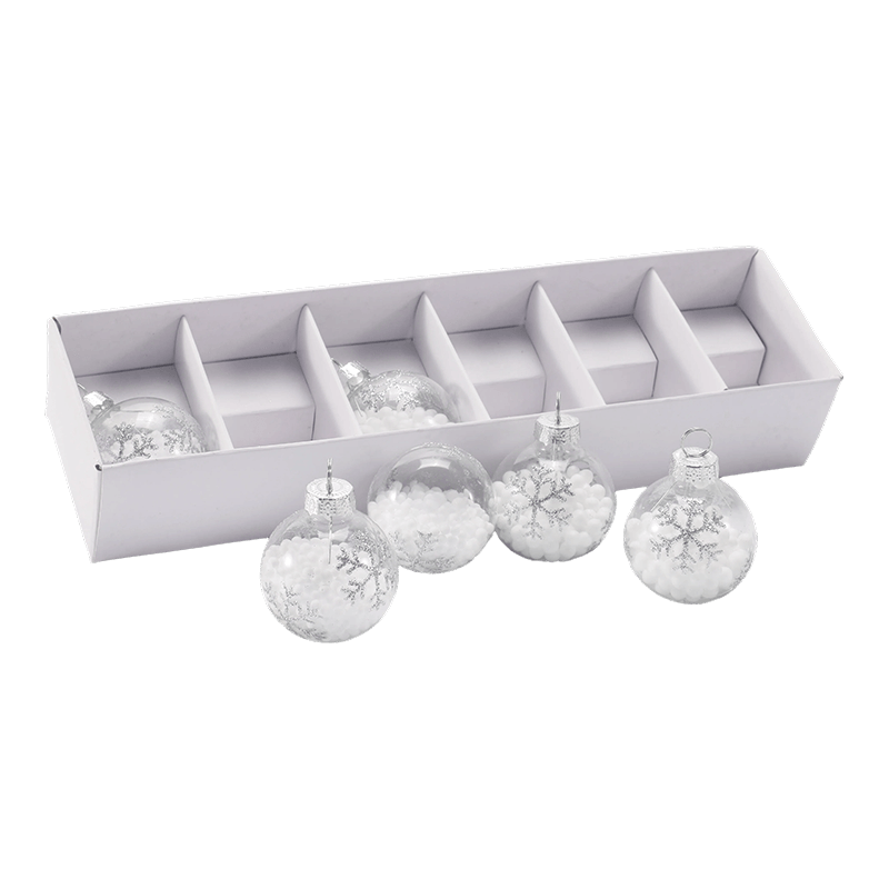 Set de ornamente de bile de Crăciun din sticlă premium