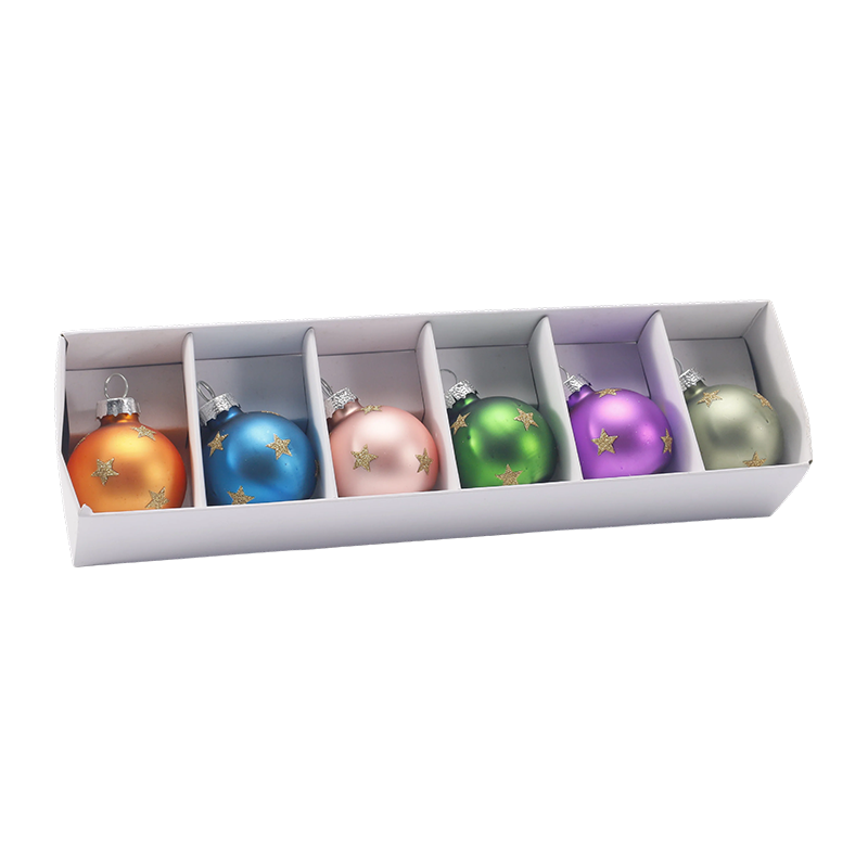 Set de ornamente de bile de Crăciun din sticlă premium