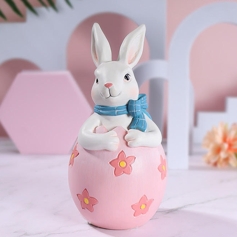 Set de decor figurine cu iepuraș de Paște din rășină 8*16 cm