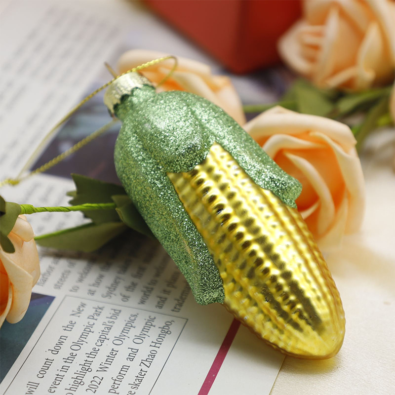 Ornamente pentru agățat din sticlă de Crăciun în formă de legume