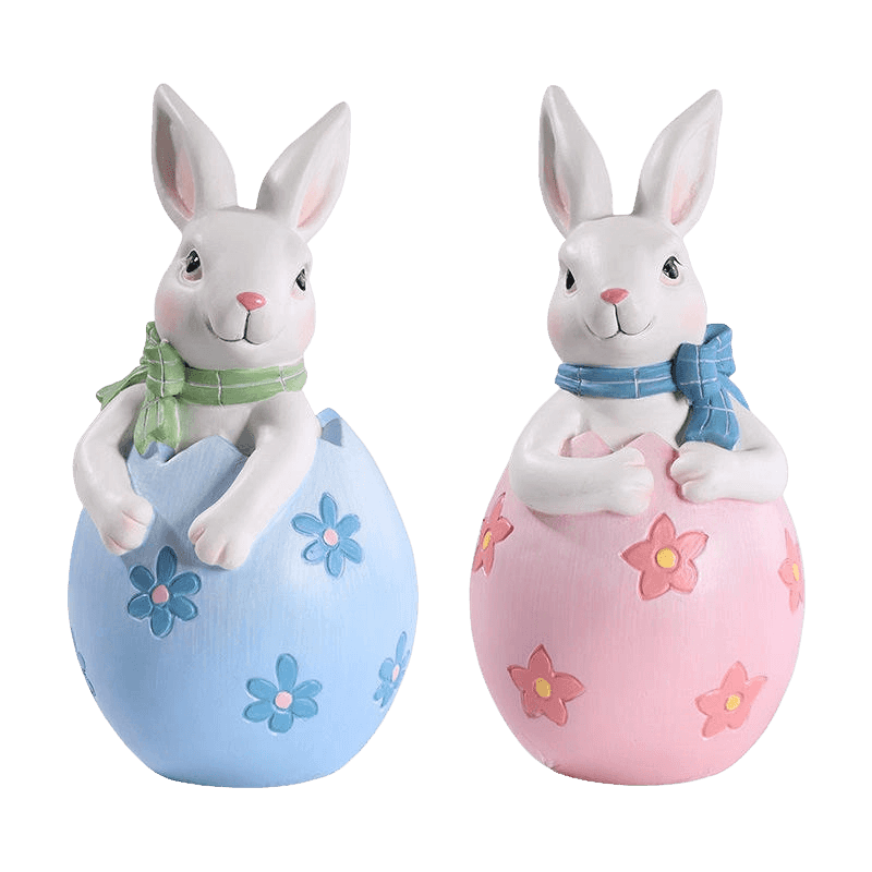 Set de decor figurine cu iepuraș de Paște din rășină 8*16 cm