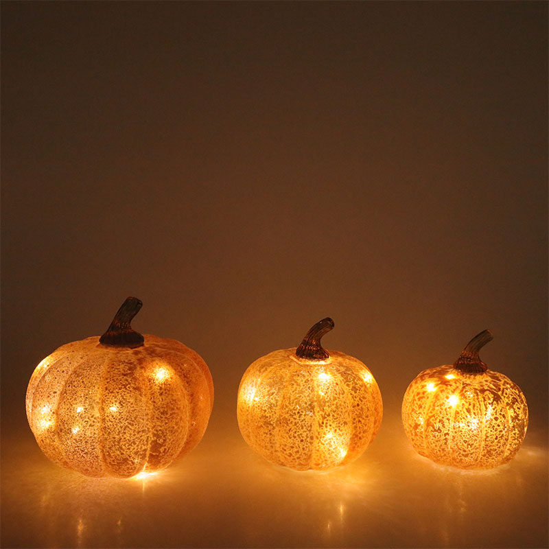 10*11,5 cm & 12*15 cm Halloween LED Sticla Dovleac Lampă Ornament de masă
