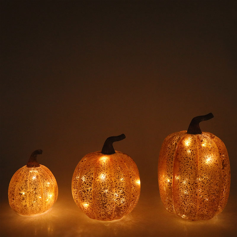 10*11,5 cm & 12*15 cm Halloween LED Sticla Dovleac Lampă Ornament de masă